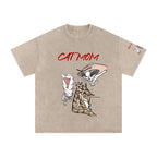 Lovimory Silly Funny Style Custom Pet Portrait Snow Washed Cotton T-Shirt