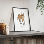 Funny Silly Style Custom Pet Portrait Posters (Wooden Frame)