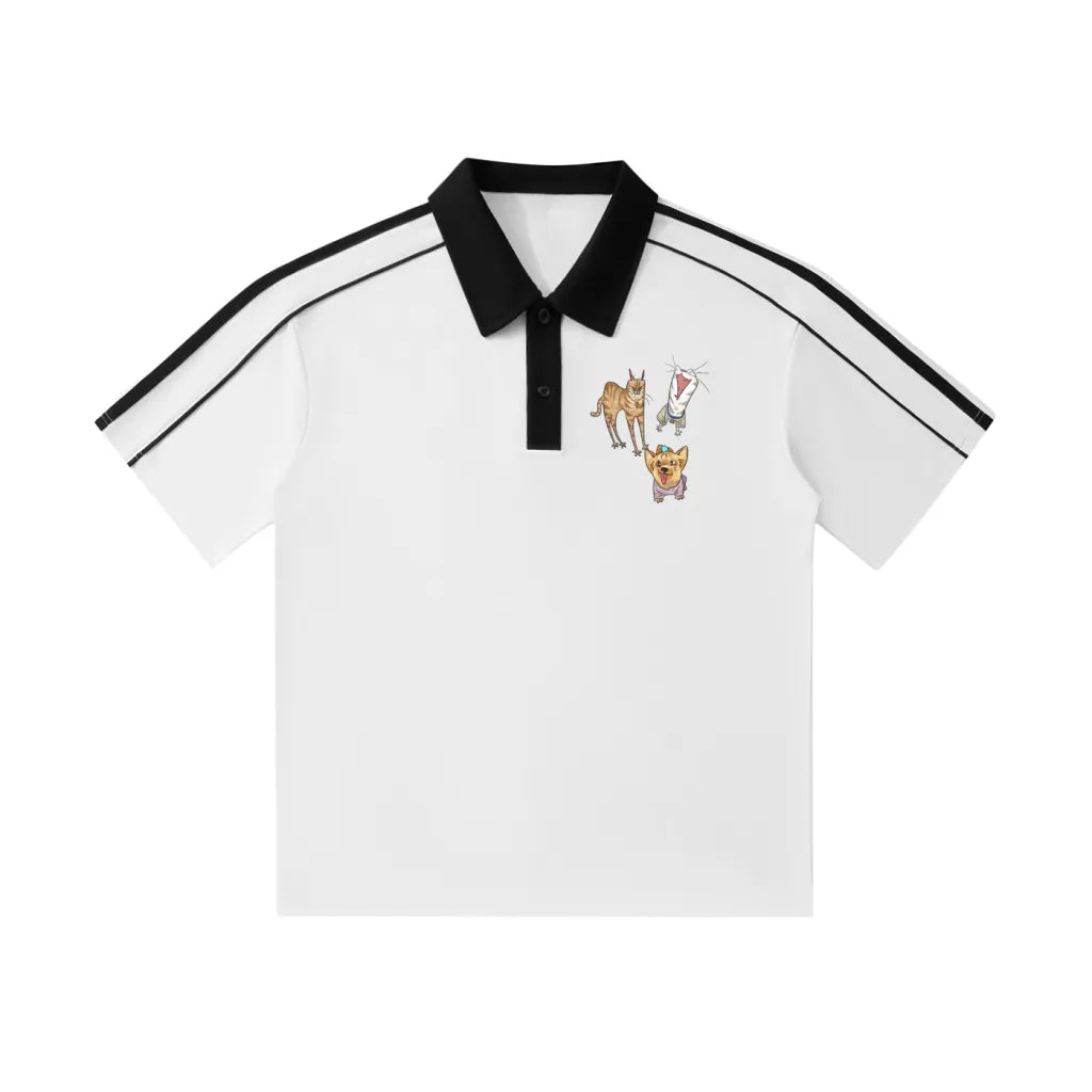 Lovimory Ugly Funny Style Custom Pet Contrast Collar Polo Shirt