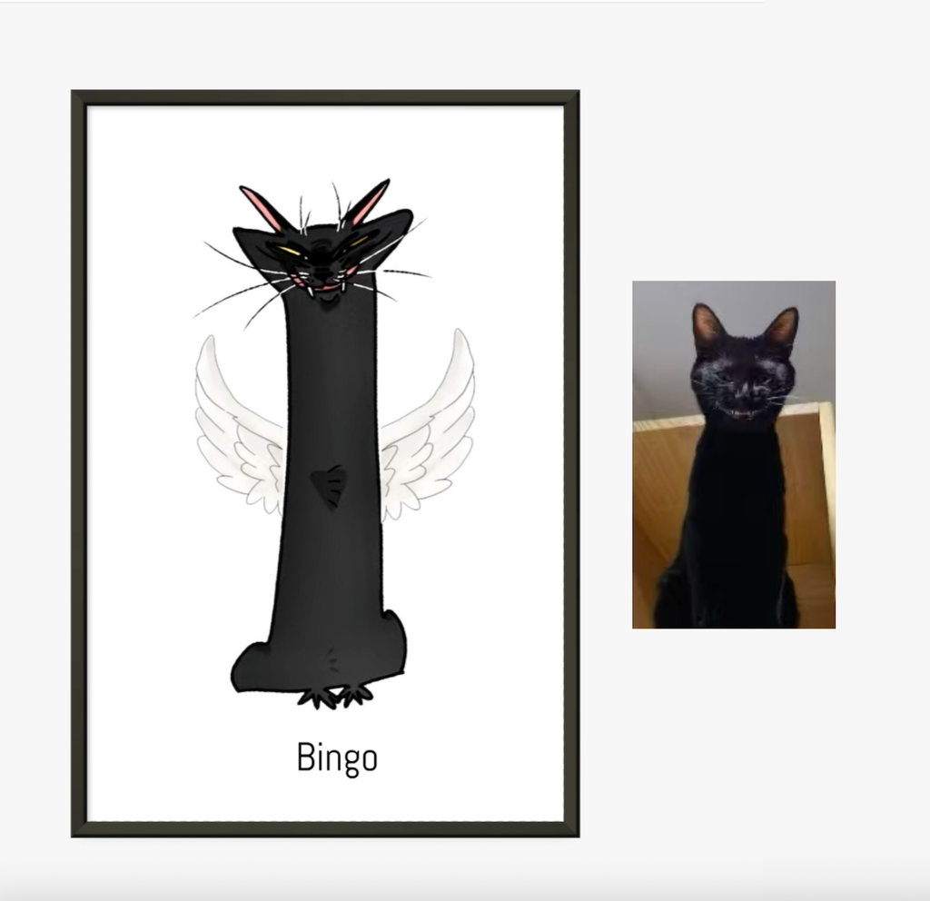 Silly Funny Style Personalized Pet Memorial Portrait