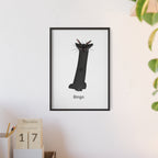 Funny Silly Style Custom Pet Portrait Posters (Wooden Frame)