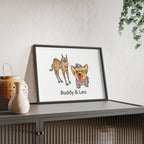 Funny Silly Style Custom Pet Portrait Posters (Wooden Frame)