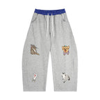 Lovimory Ugly Funny Style Custom Pet Plaid Waistband Barrel Sweatpants