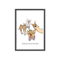 Funny Silly Style Custom Pet Portrait Posters (Wooden Frame)